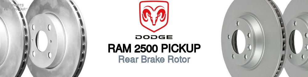 Discover Dodge Ram 2500 pickup Rear Brake Rotors For Your Vehicle