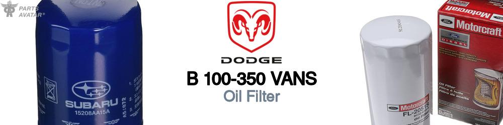 Discover Dodge B 100-350 vans Engine Oil Filters For Your Vehicle