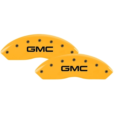 MGP CALIPER COVERS - 34219SGMCYL - Gloss Yellow Caliper Covers with GMC Engraving pa1