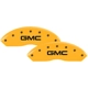 Purchase Top-Quality MGP CALIPER COVERS - 34219SGMCYL - Gloss Yellow Caliper Covers with GMC Engraving pa1