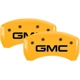 Purchase Top-Quality MGP CALIPER COVERS - 34219SGMCYL - Gloss Yellow Caliper Covers with GMC Engraving pa2