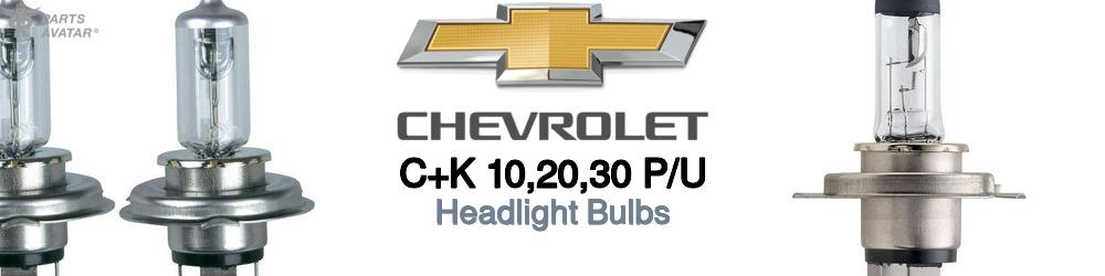 Discover Chevrolet C+k 10,20,30 p/u Headlight Bulbs For Your Vehicle