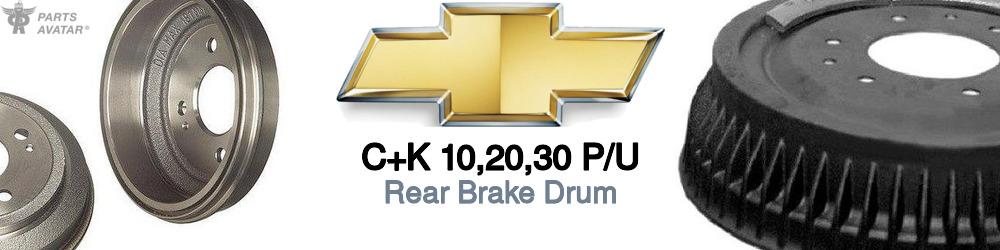 Discover Chevrolet C+k 10,20,30 p/u Rear Brake Drum For Your Vehicle