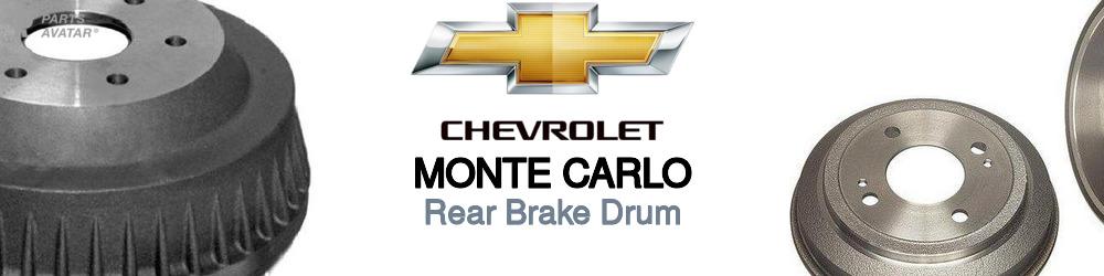 Discover Chevrolet Monte carlo Rear Brake Drum For Your Vehicle