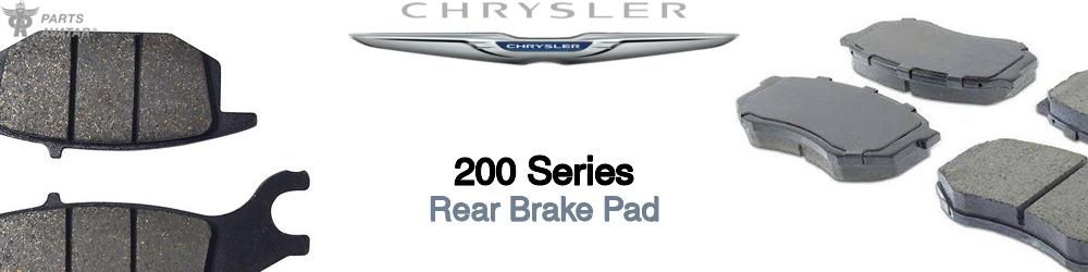 Discover Chrysler 200 series Rear Brake Pads For Your Vehicle
