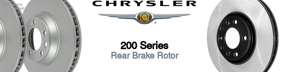 Discover Chrysler 200 series Rear Brake Rotors For Your Vehicle