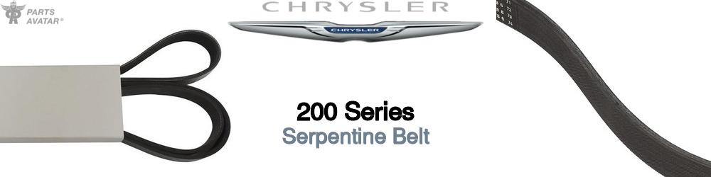 Discover Chrysler 200 series Serpentine Belts For Your Vehicle