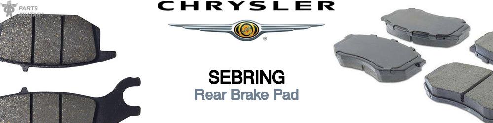 Discover Chrysler Sebring Rear Brake Pads For Your Vehicle