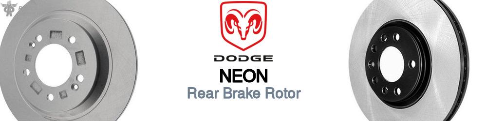 Discover Dodge Neon Rear Brake Rotors For Your Vehicle