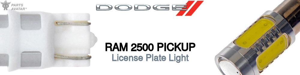 Discover Dodge Ram 2500 pickup License Plate Light For Your Vehicle