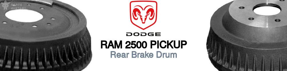 Discover Dodge Ram 2500 pickup Rear Brake Drum For Your Vehicle