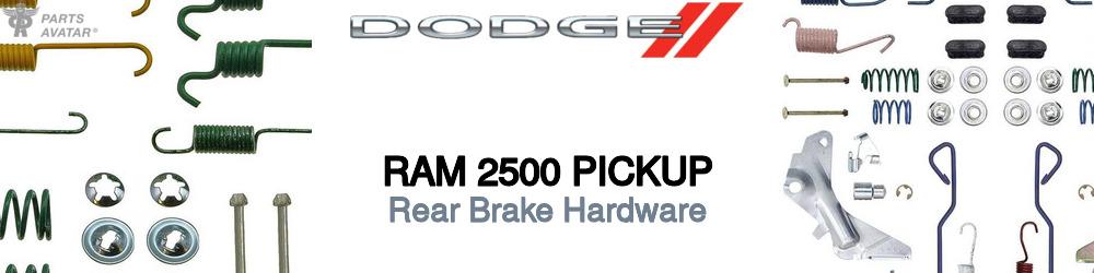 Dodge Ram 2500 Rear Brake Hardware