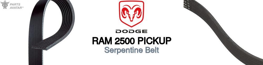 Discover Dodge Ram 2500 pickup Serpentine Belts For Your Vehicle