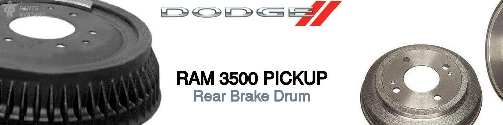 Discover Dodge Ram 3500 pickup Rear Brake Drum For Your Vehicle
