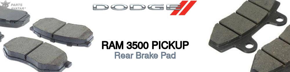 Discover Dodge Ram 3500 pickup Rear Brake Pads For Your Vehicle