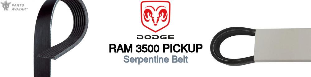 Discover Dodge Ram 3500 pickup Serpentine Belts For Your Vehicle