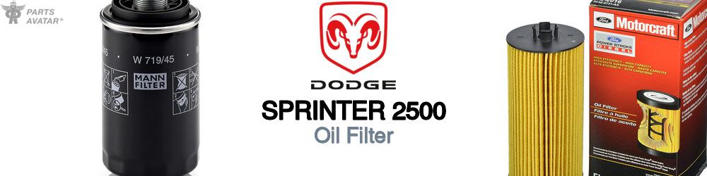 Discover Dodge Sprinter 2500 Engine Oil Filters For Your Vehicle