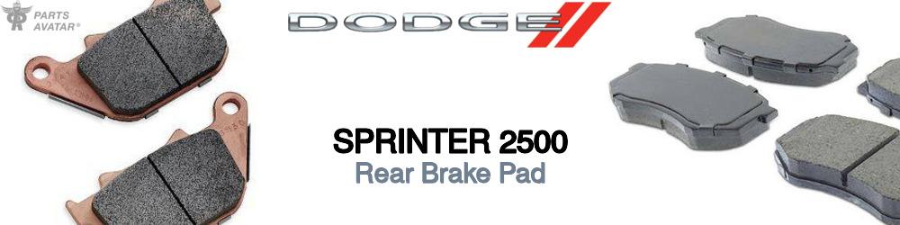 Discover Dodge Sprinter 2500 Rear Brake Pads For Your Vehicle