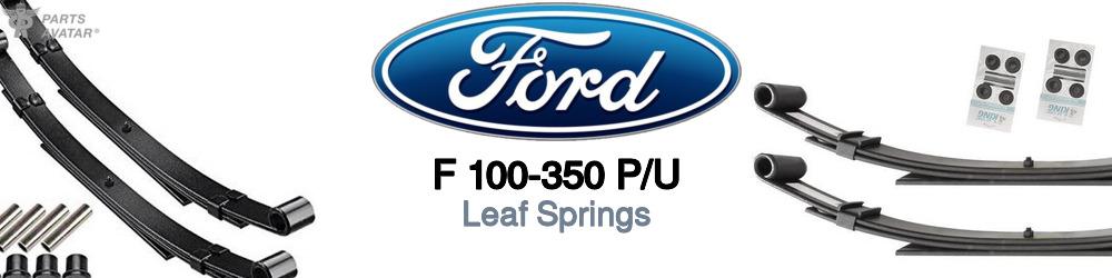 Discover Ford F 100-350 p/u Leaf Springs For Your Vehicle