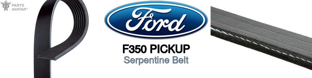 Discover Ford F350 pickup Serpentine Belts For Your Vehicle