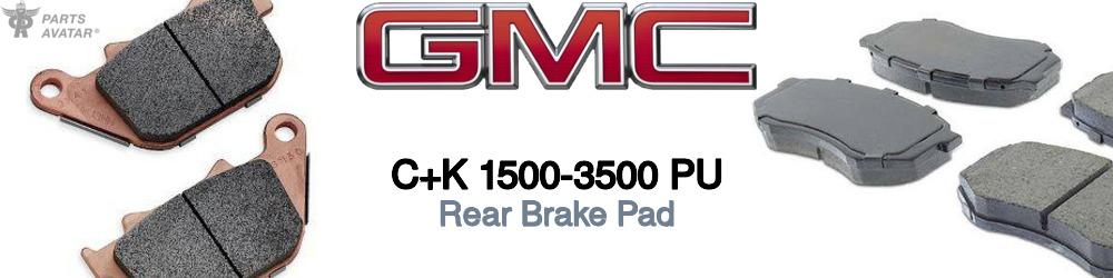 Discover Gmc C+k 1500-3500 pu Rear Brake Pads For Your Vehicle