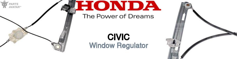 Honda Genuine Window Regulator Crank Handle Set – 96-00 Civic – Front Left & Right (75330-SC7-000ZV)