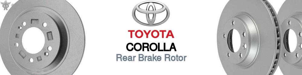 Discover Toyota Corolla Rear Brake Rotors For Your Vehicle
