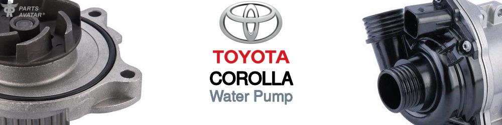 Discover Toyota Corolla Water Pumps For Your Vehicle