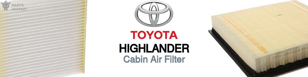 Discover Toyota Highlander Cabin Air Filters For Your Vehicle