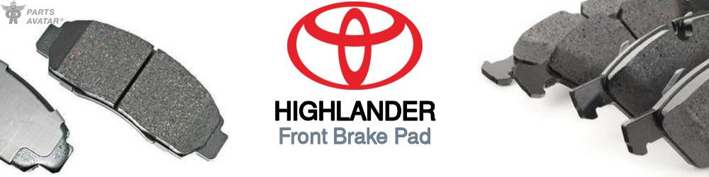 Discover Toyota Highlander Front Brake Pads For Your Vehicle
