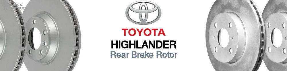 Discover Toyota Highlander Rear Brake Rotors For Your Vehicle