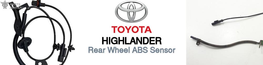 Discover Toyota Highlander ABS Sensors For Your Vehicle