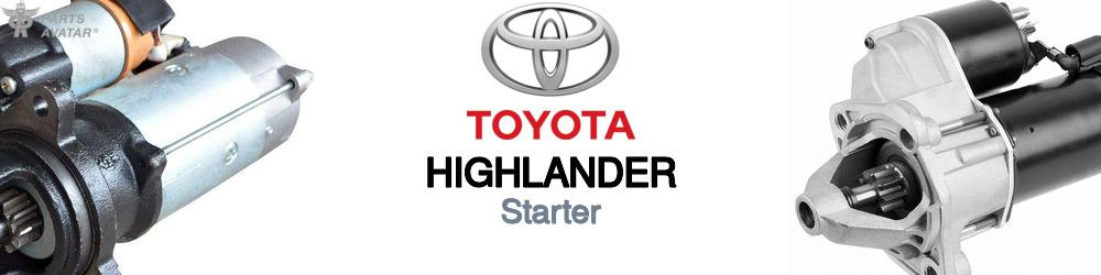 Discover Toyota Highlander Starters For Your Vehicle