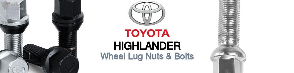 Discover Toyota Highlander Wheel Lug Nuts & Bolts For Your Vehicle