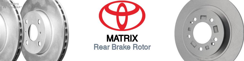 Discover Toyota Matrix Rear Brake Rotors For Your Vehicle