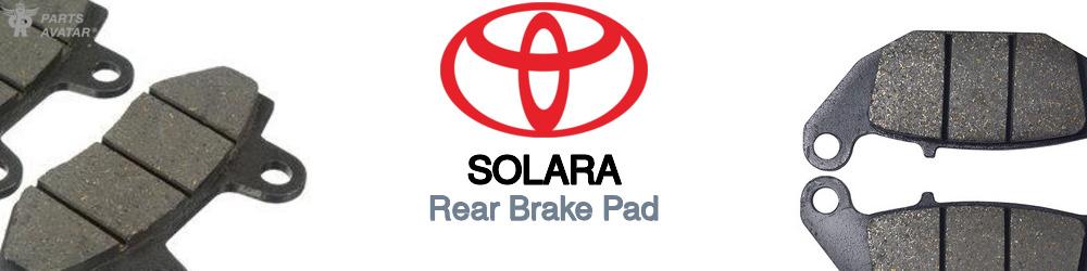 Discover Toyota Solara Rear Brake Pads For Your Vehicle