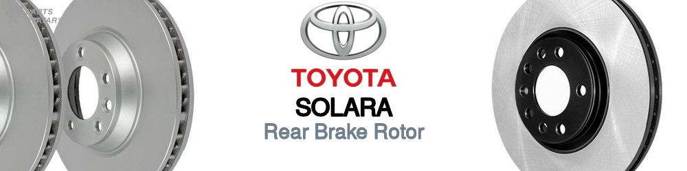 Discover Toyota Solara Rear Brake Rotors For Your Vehicle