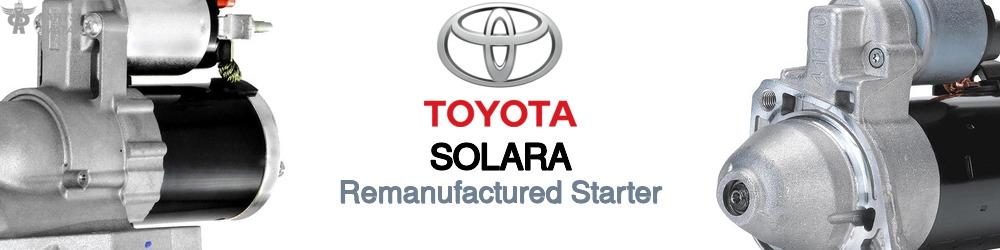 Discover Toyota Solara Starter Motors For Your Vehicle