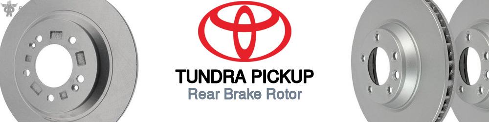 Discover Toyota Tundra pickup Rear Brake Rotors For Your Vehicle