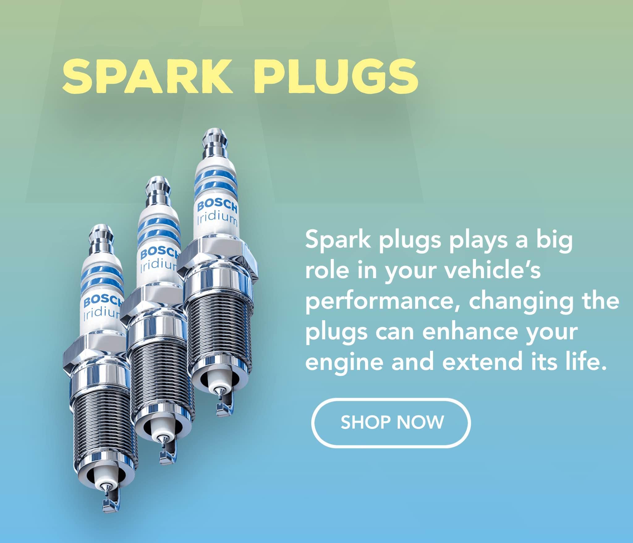 Spark plugs plays a big role in your vehicle's performance, changing the plugs can enhance your engine and extend its life.