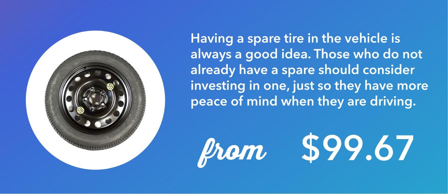 Having a spare tire in the vehicle is always a good idea. Those who do not already have a spare should consider investing in one, just so they have more peace of mind when they are driving.