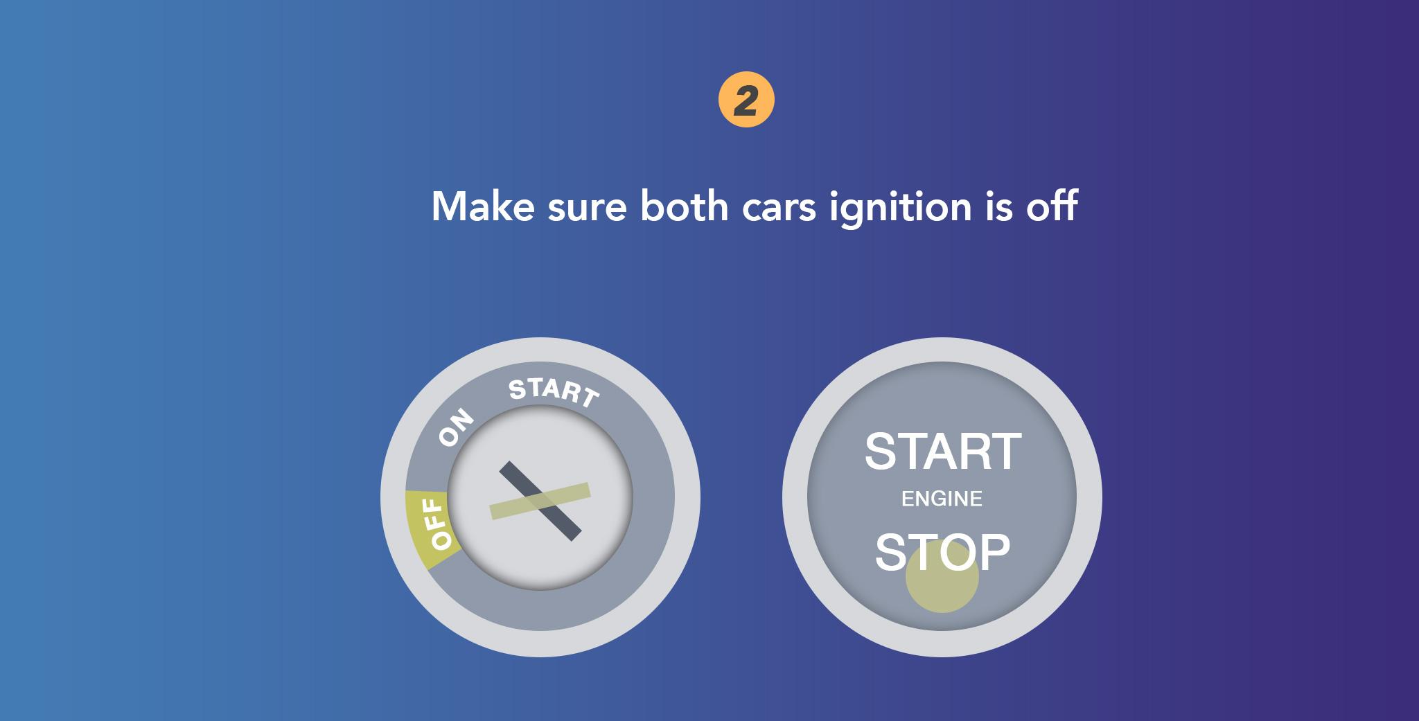 Make sure both cars ignition is off