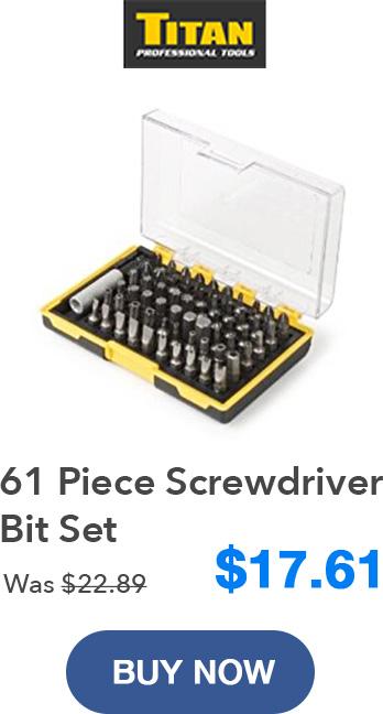 61 Piece Screw Driver Bit Set