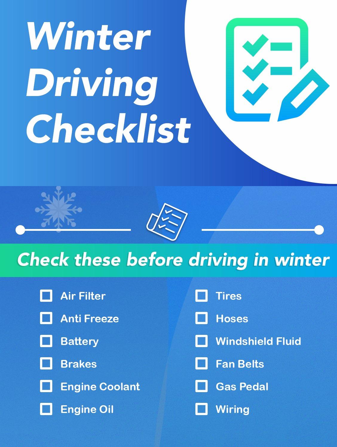 Check these before driving in winter