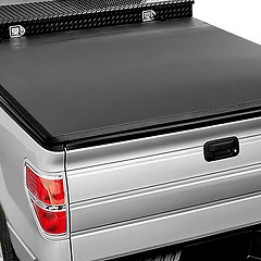 Tonneau cover deals with toolbox access