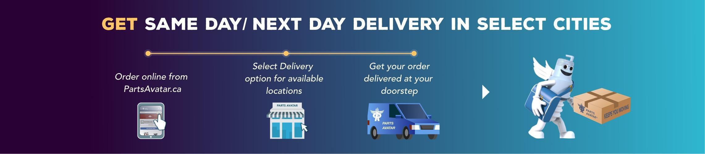 Discover PartsAvatar Auto Parts Delivery Location For Your Vehicle