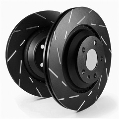 Find the best auto part for your vehicle: EBC USR slotted brake rotor has a slot pattern which helps to cool your brakes and de-gas under load and speed.