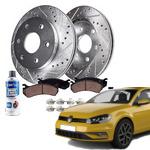 Enhance your car with Volkswagen Gold Front Disc Hardware Kits 