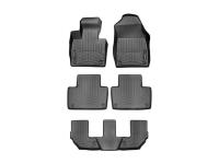 Purchase Top-Quality WeatherTech DigitalFit Black Floor Liners by Weathertech front%2Csecond%26third%20Row_01