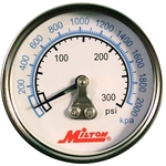 Order 0-300 psi 1/4" (M) NPT High Pressure Center Back Mount Gauge by MILTON INDUSTRIES INC - 1192 For Your Vehicle